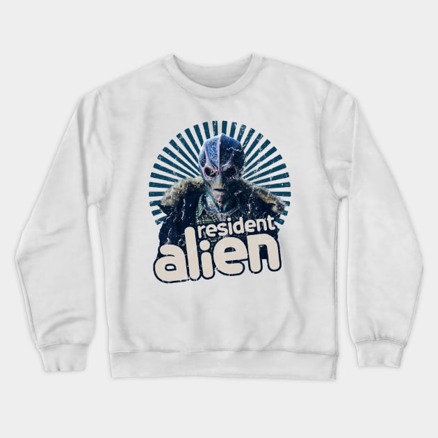 Vintage resident alien Crewneck Sweatshirt by MATERAZEKA